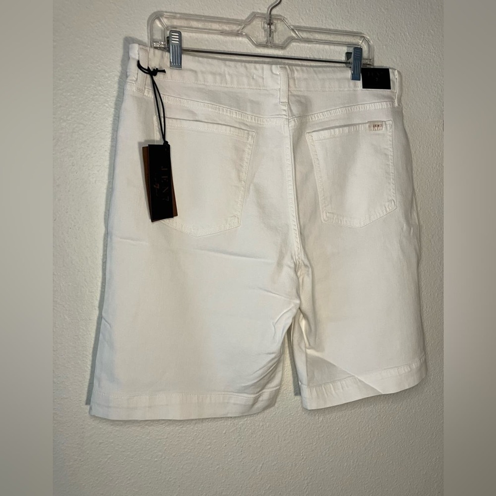 NEW Jen7 Bermuda shorts jean‎ denim sculpting panel white summer spring beach - Picture 6 of 6